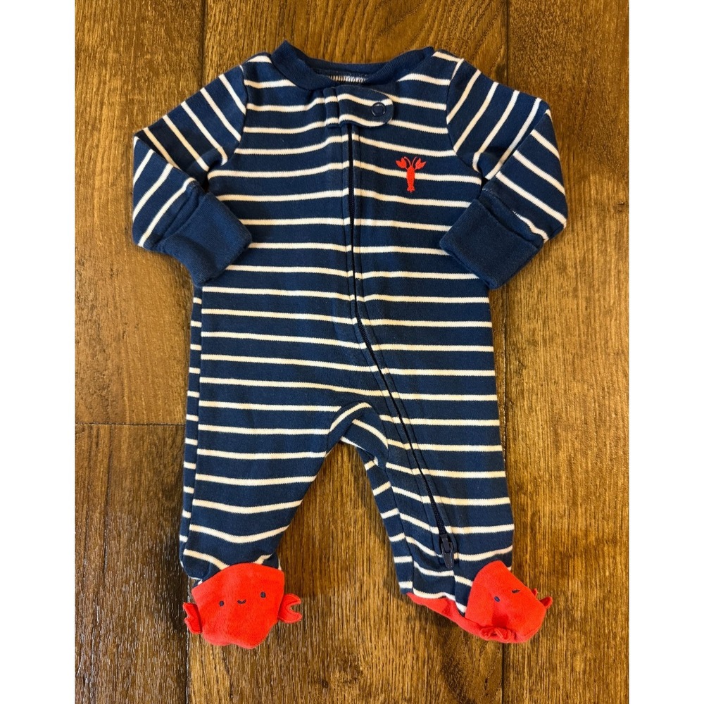 Carter's Preemie Sleep & Play Romper 2 Way Zipper Baby Sleeper Outfit Lobster